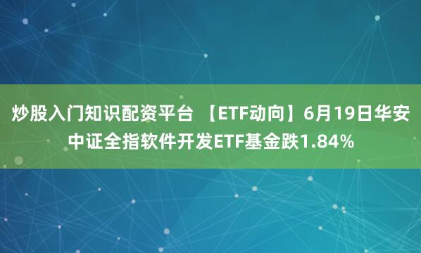 炒股入门知识配资平台 【ETF动向】6月19日华安中证全指软件开发ETF基金跌1.84%